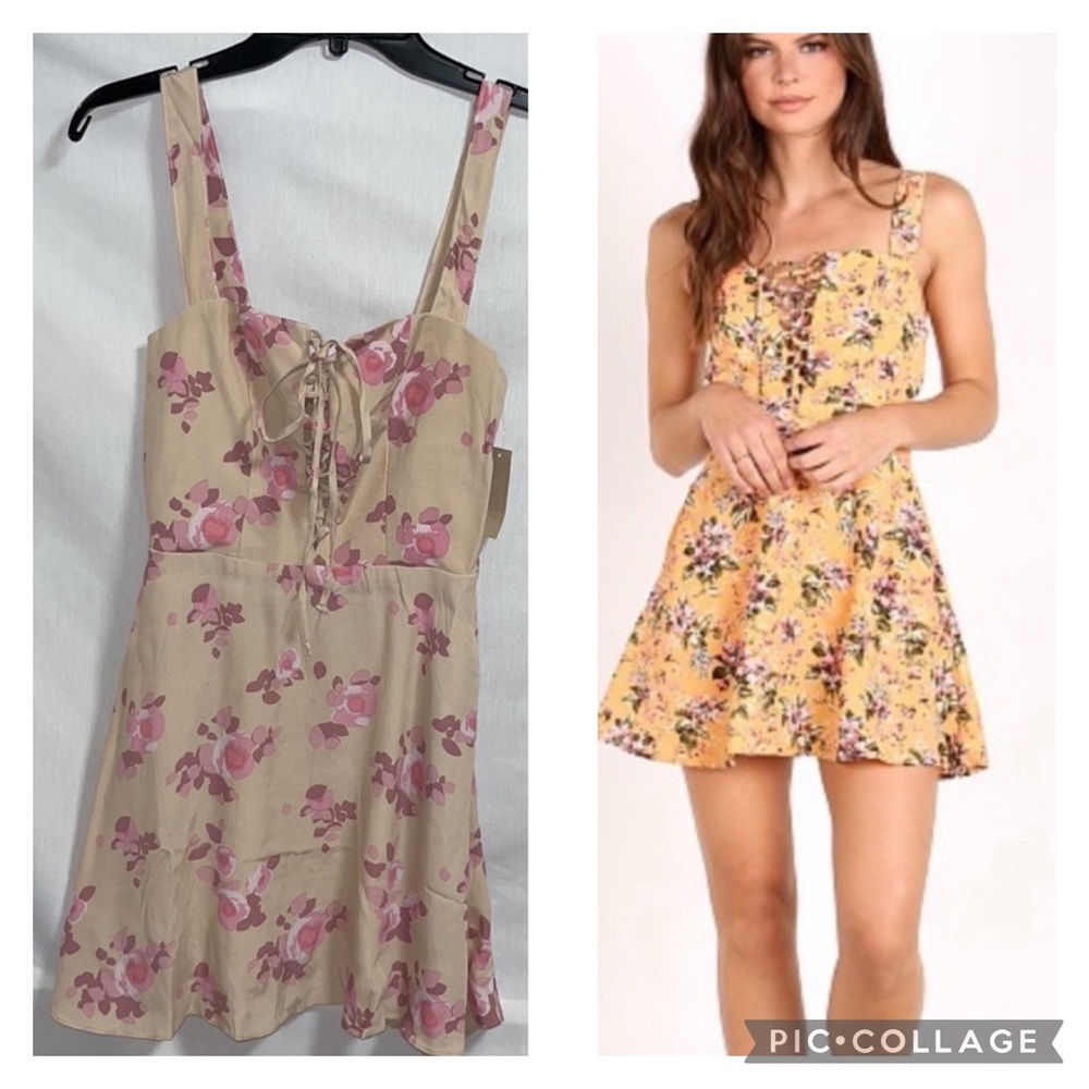 Flynn Skye leila lace up mini dress S